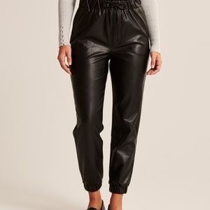 VEGAN LEATHER JOGGERS